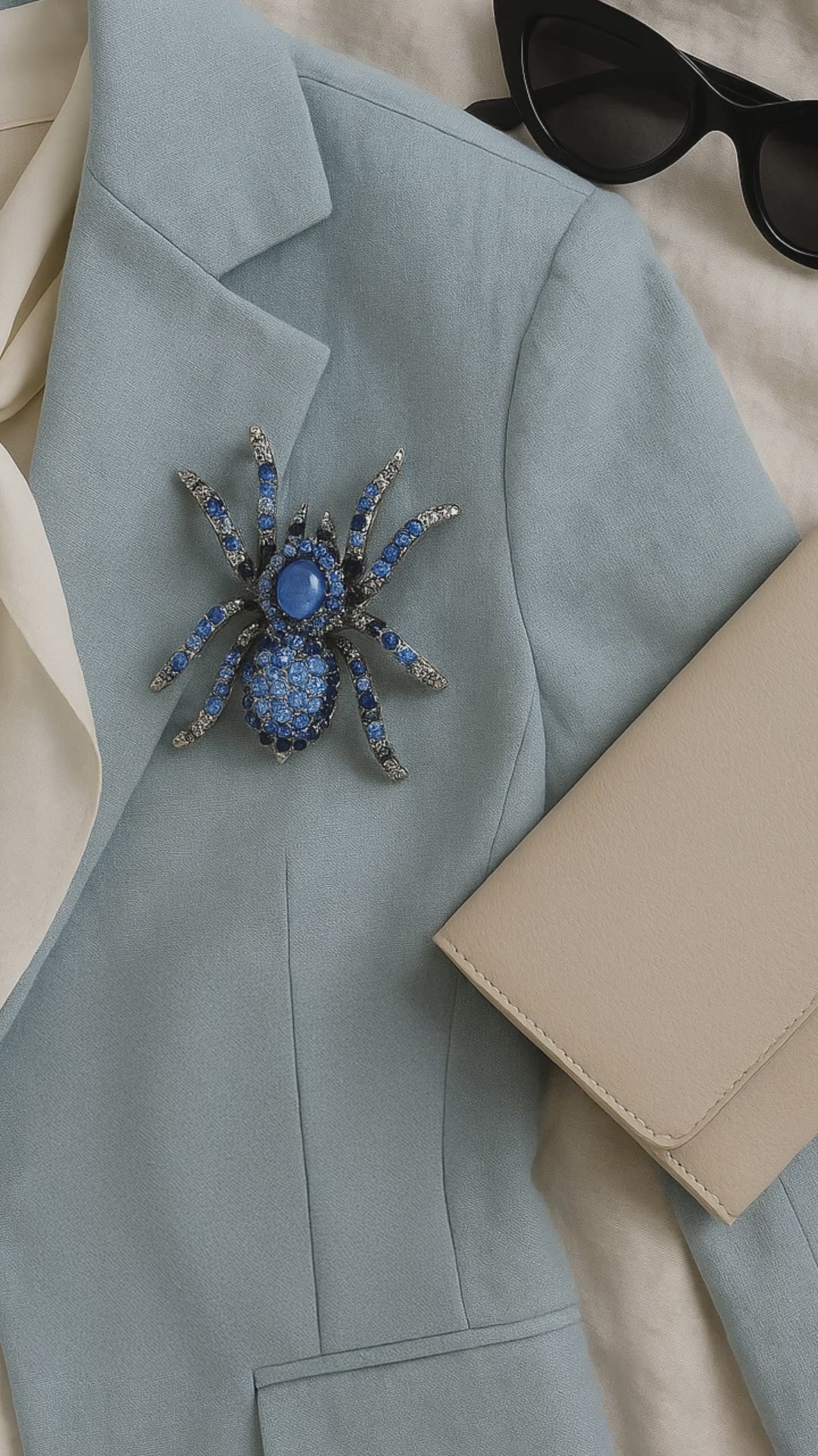 Tarantula Spider Brooch | Black or Blue