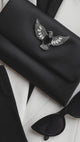 Eagle Brooch with Outstretched Wings | Black or Yellow Center Stone