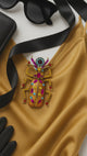 Beetle Brooch with Multicolor Enamel & Crystals | Blue, Green or Orange