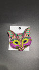 Cat Mask Brooch | Multicolor Enamel & Crystals